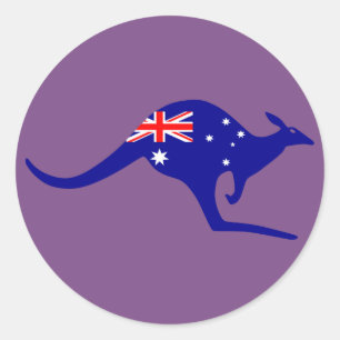 Kangaroo-Suche nach Kangaroo Sticker? Runder Aufkleber