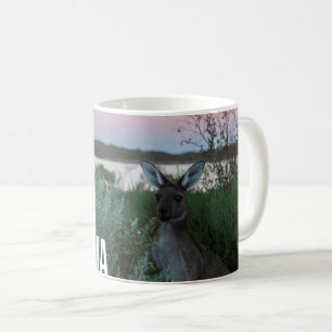 Kangaroo Sunset am Lake Australia Foto Kaffeetasse