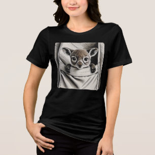 Kangaroo T - Shirt, Niedliches Baby Joey Design Tri-Blend Shirt