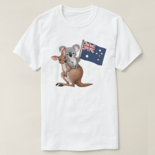 Kangaroo und Koala White T-Shirt