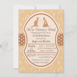 Kangaroo Unisex Baby Shower Einladung Junge oder M