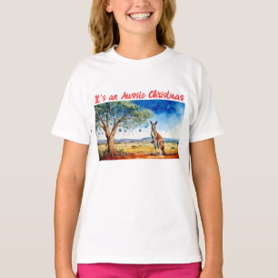 Kangaroo unter dem Hummer mit Weihnachtsbaumbaumho T-Shirt