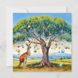 Kangaroo unter gumbaum Weihnachtsbaumbaum