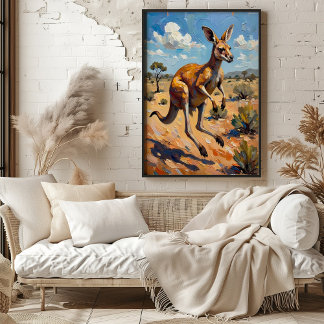 Kangaroo unterwegs poster