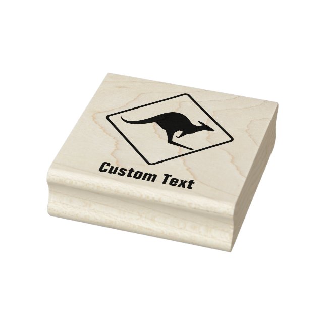 Kangaroo-Warnzeichen Gummistempel (Stempel)