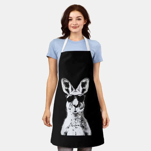 Kangaroo Wearing Sunglasses Funny Animal Australia Schürze (Getragen)