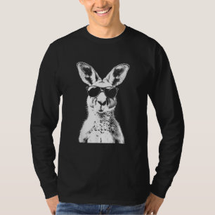 Kangaroo Wearing Sunglasses Funny Animal Australia T-Shirt