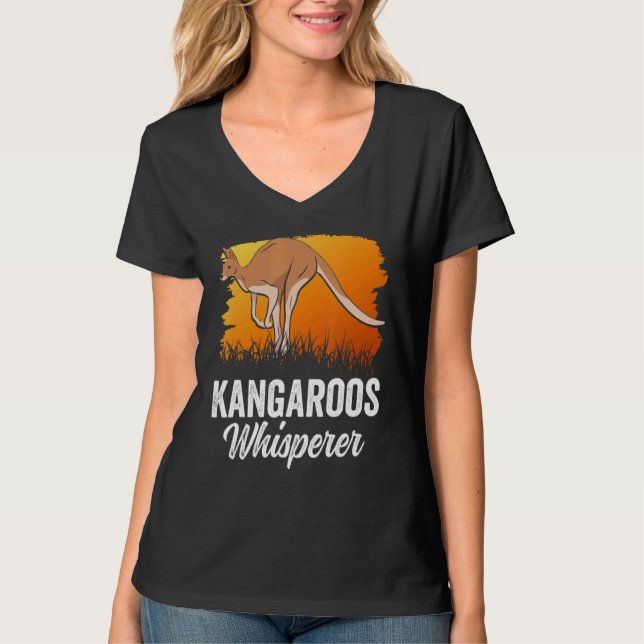 Kangaroo Whisperer Kangaroos Animal Australia T-Shirt (Vorderseite)
