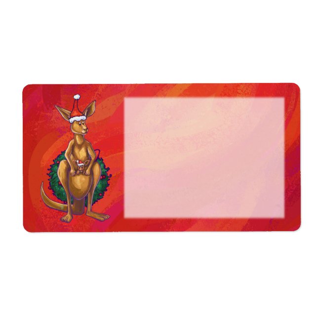 Kangaroo Xmas on Red (Vorne)