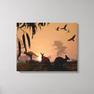 Kangaroos Leinwanddruck