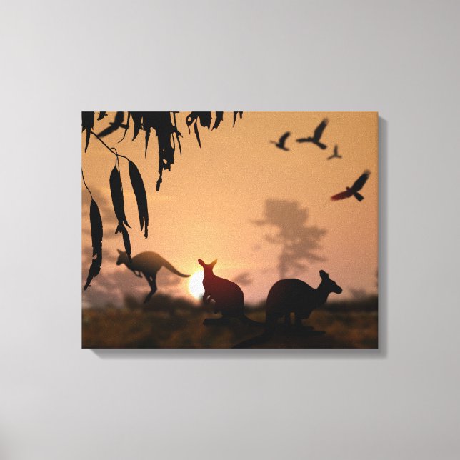 Kangaroos Leinwanddruck (Vorderseite)