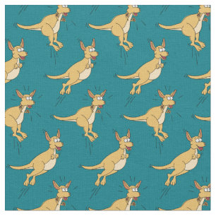 Kangaroos Niedlich Kids Cartoon Stoff