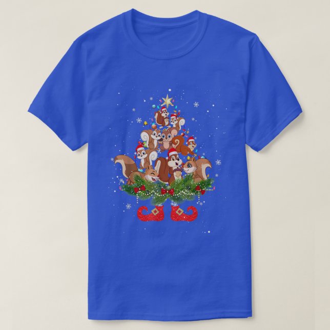 Kangaroos Weihnachtsbaumleuchten Weihnachtsmannmüt T-Shirt (Design vorne)