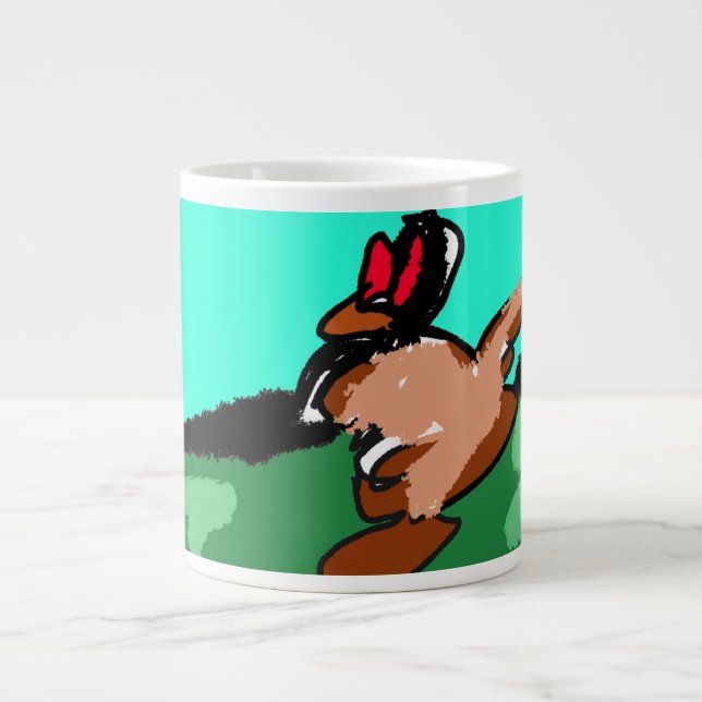 Kangarosprung Jumbo-Tasse (Vorderseite)