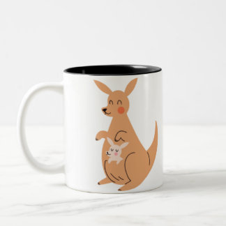 Kangarou-Tasse Zweifarbige Tasse