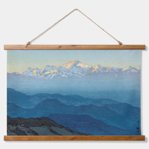 Kangchenjunga, Hiroshi Yoshida Woodcut Wandteppich Mit Holzrahmen