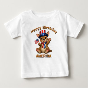 Känguru (5ag) Patriotisches Kinder-T-Shirt Baby T-shirt