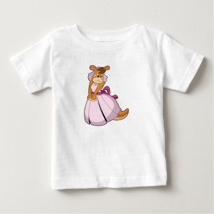 Känguru als Braut mit Hochzeitskleid Baby T-shirt