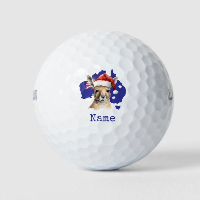 Känguru auf der australischen Flagge  Golfball (Vorderseite)