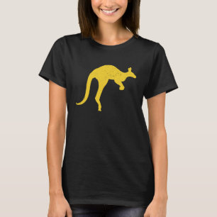 Känguru Aussie Australien Roo Gelb Känguru T-Shirt