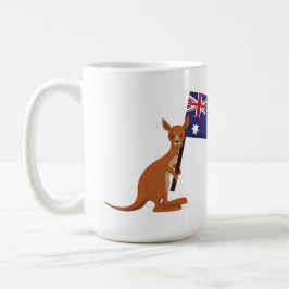 Känguru Australien-Flagge Kaffeetasse