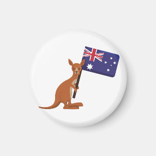 Känguru Australien Flagge Magnet