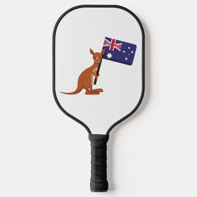 Känguru Australien-Flagge Pickleball Schläger (Vorderseite)