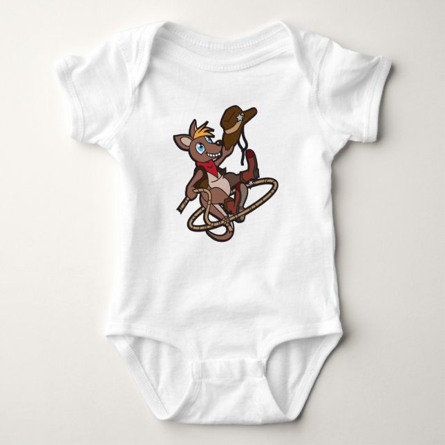 Känguru-Baby-Shirt Baby Strampler (Vorderseite)