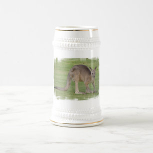 Känguru-Bier Stein Bierglas