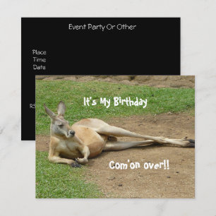 Känguru-Einladung zum Geburtstag Einladung