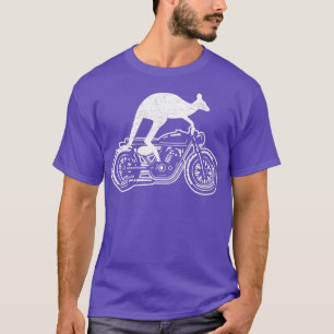 Känguru fährt Motorrad Australien Motorrad Bik T-Shirt