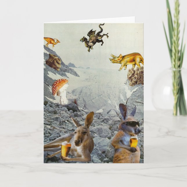 Känguru-Feiertags-Karte Feiertagskarte (Vorderseite)