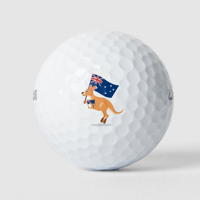Känguru-Flagge Golfball (Vorderseite)