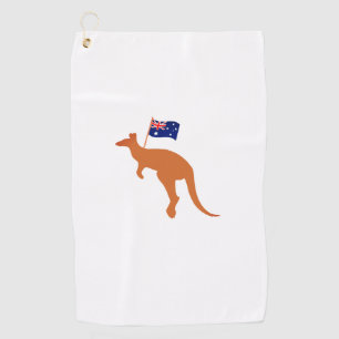 Känguru-Flagge Golfhandtuch