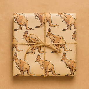 Känguru Geschenkpapier