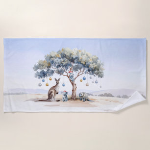 Känguru Koalas Schnabeltier Weihnachten Gummibaum Strandtuch