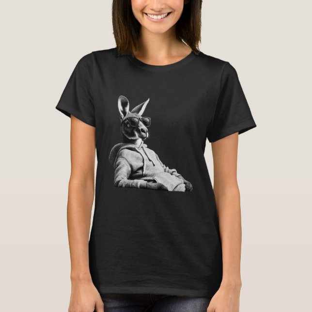 Känguru-Liebhaber Wildlife-Motiv Wallaby-Tier Graf T-Shirt (Vorderseite)