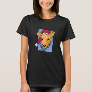 Känguru mit Weihnachtsmütze für australische Feier T-Shirt