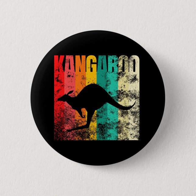 Känguru Retro Button (Vorderseite)