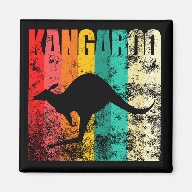Känguru Retro Magnet (Vorne)