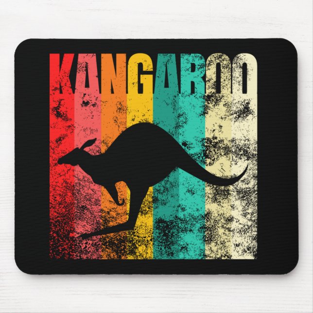 Känguru Retro Mousepad (Vorne)
