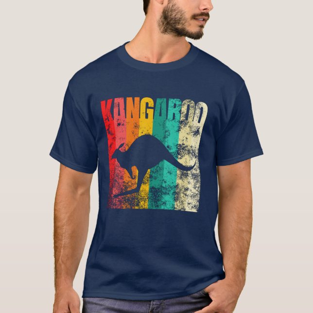 Känguru Retro T-Shirt (Vorderseite)