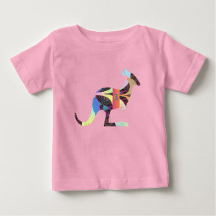 Känguru Rosa Baby T-shirt