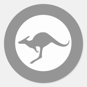 Känguru Roundel überwunden Runder Aufkleber