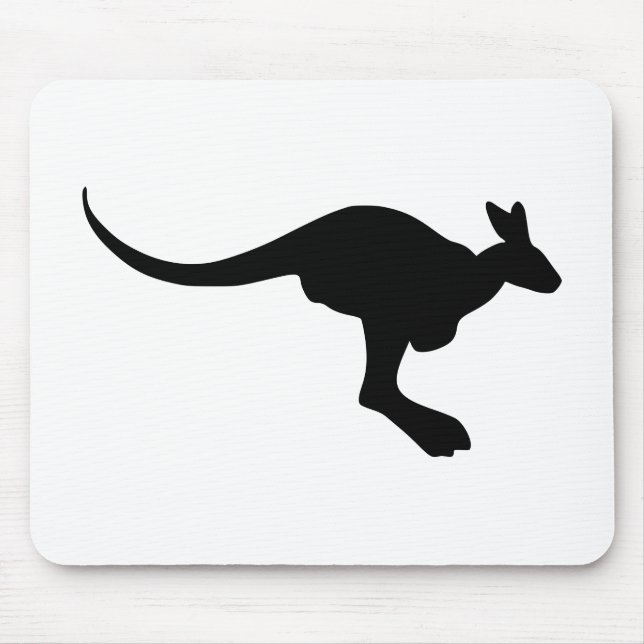 Känguru-Silhouette Mousepad (Vorne)
