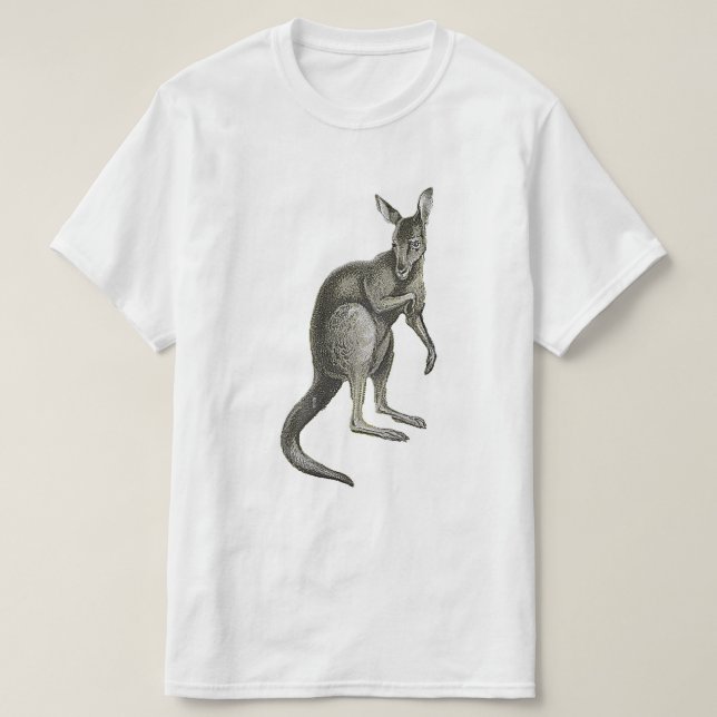 Känguru-Skizze Design Grafik T-Shirt (Design vorne)