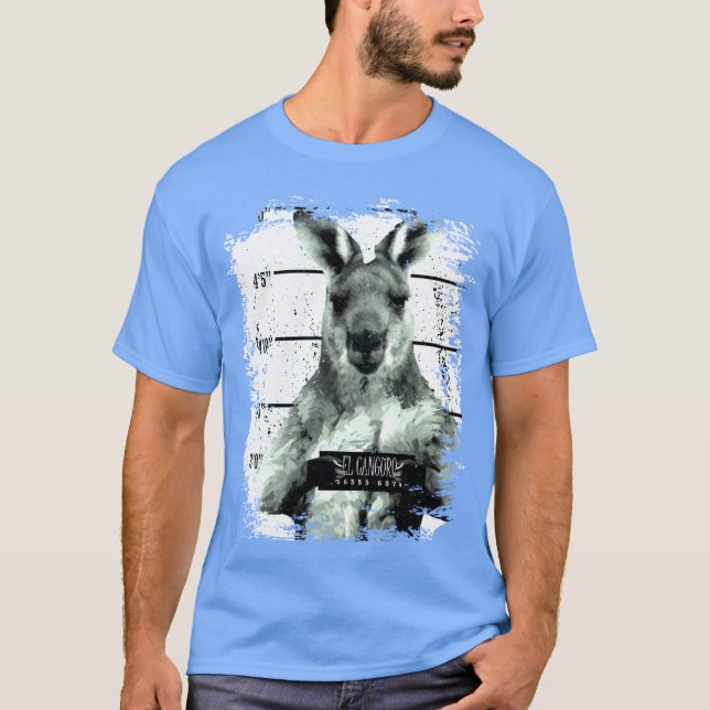 Känguru Springendes Tier Geschenk retro T-Shirt (Vorderseite)