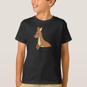 Känguru T - Shirt kleiner Spaß in einem Taschenhem