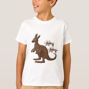 Känguru und Baby-Känguru in den Beutel-T - Shirt