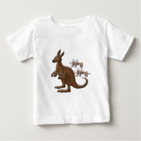 Känguru und Baby-Känguru in den Beutel-T - Shirts
